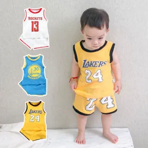 1-3Y Summer Of children's clothes Baby Boy Sport Tracksuit Active Number Sleeveless Tshirt  shorts Toddler Clothing Sets