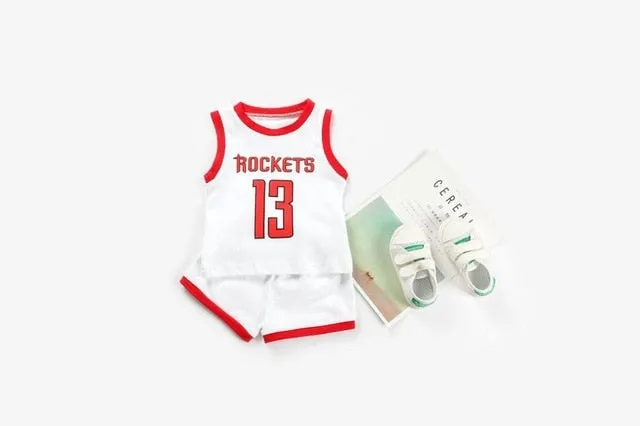 1-3Y Summer Of children's clothes Baby Boy Sport Tracksuit Active Number Sleeveless Tshirt  shorts Toddler Clothing Sets