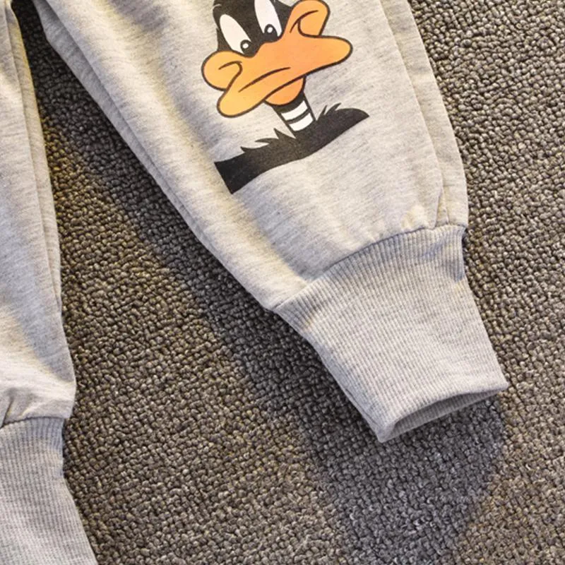 2-piece Cartoon Design Sweatshirts & Pants for Toddler Boy Children's Clothing