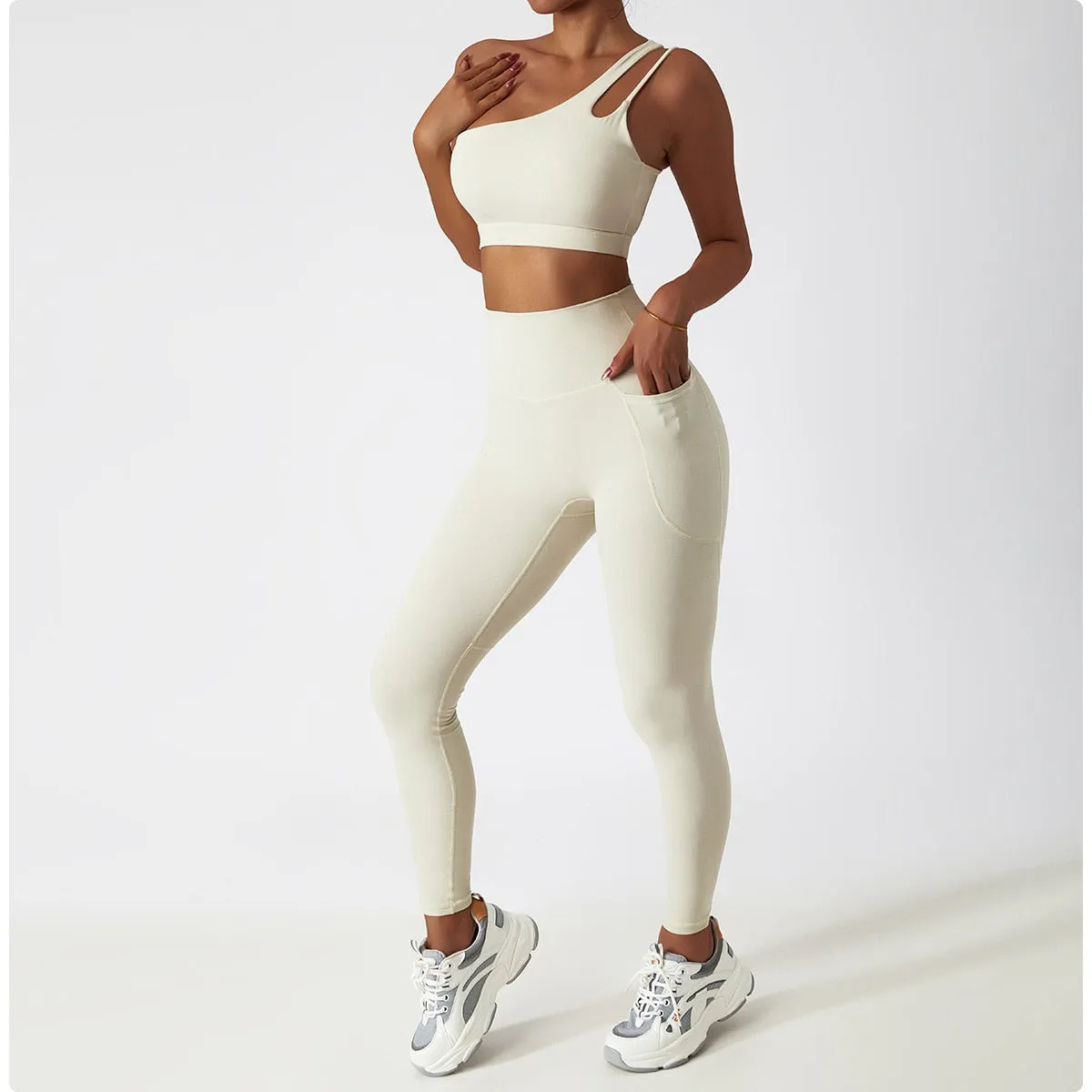 2 Piece Women Yoga Set Seamless Workout Suit Sportswear Gym Clothing Fitness Bra High Waist Leggings Sports Shorts Sports Suits