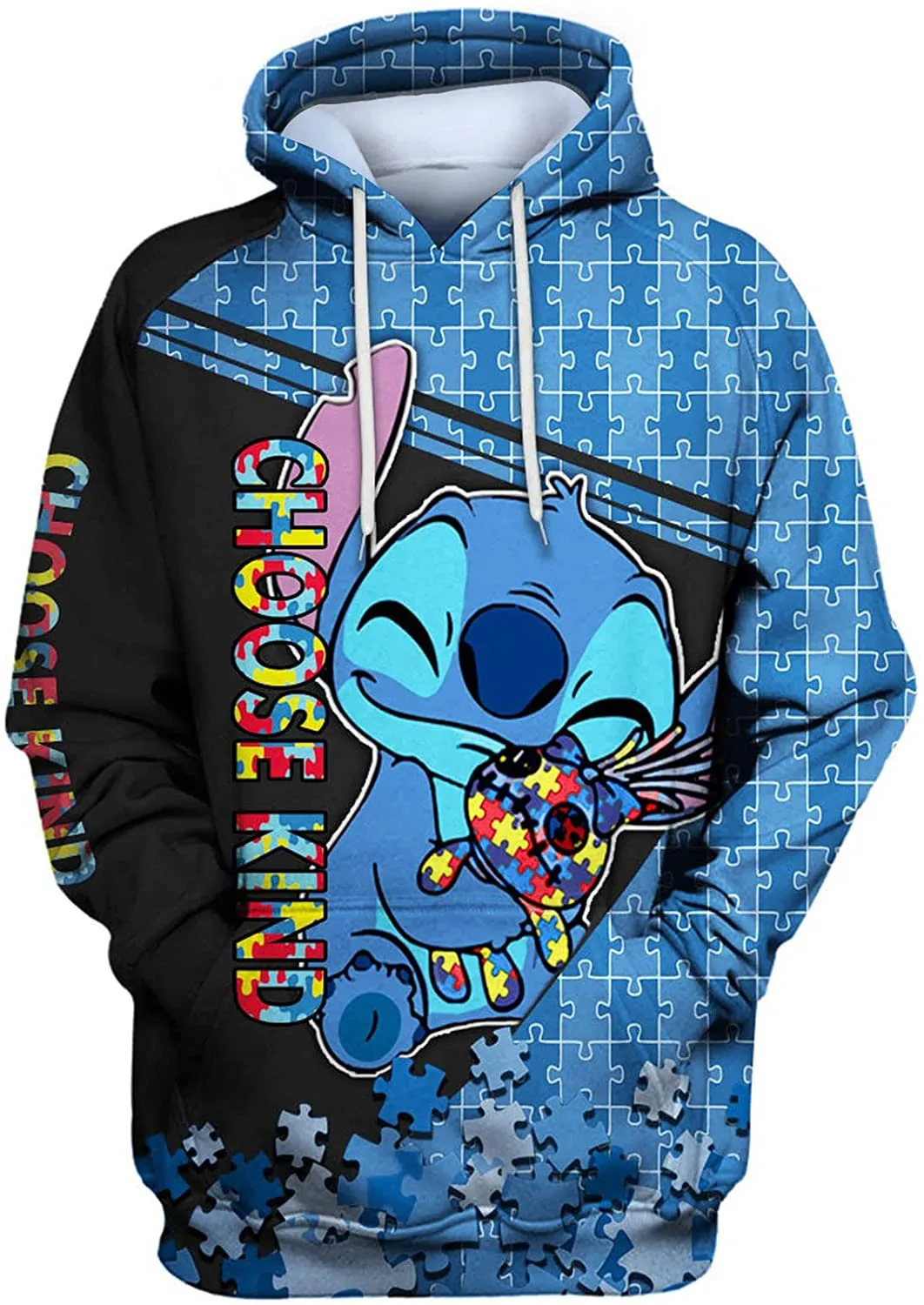 Anime Lilo And Stitch Novelty Casual Streetwear Hoodies