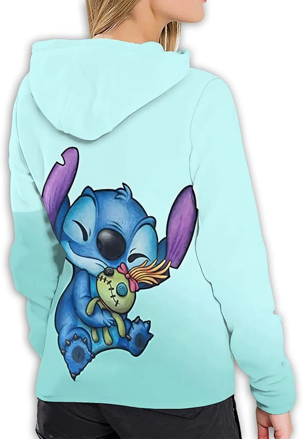 Anime Novelty Naughty lilo and Stitch Hoodie Pullover Girls Sweatshirt