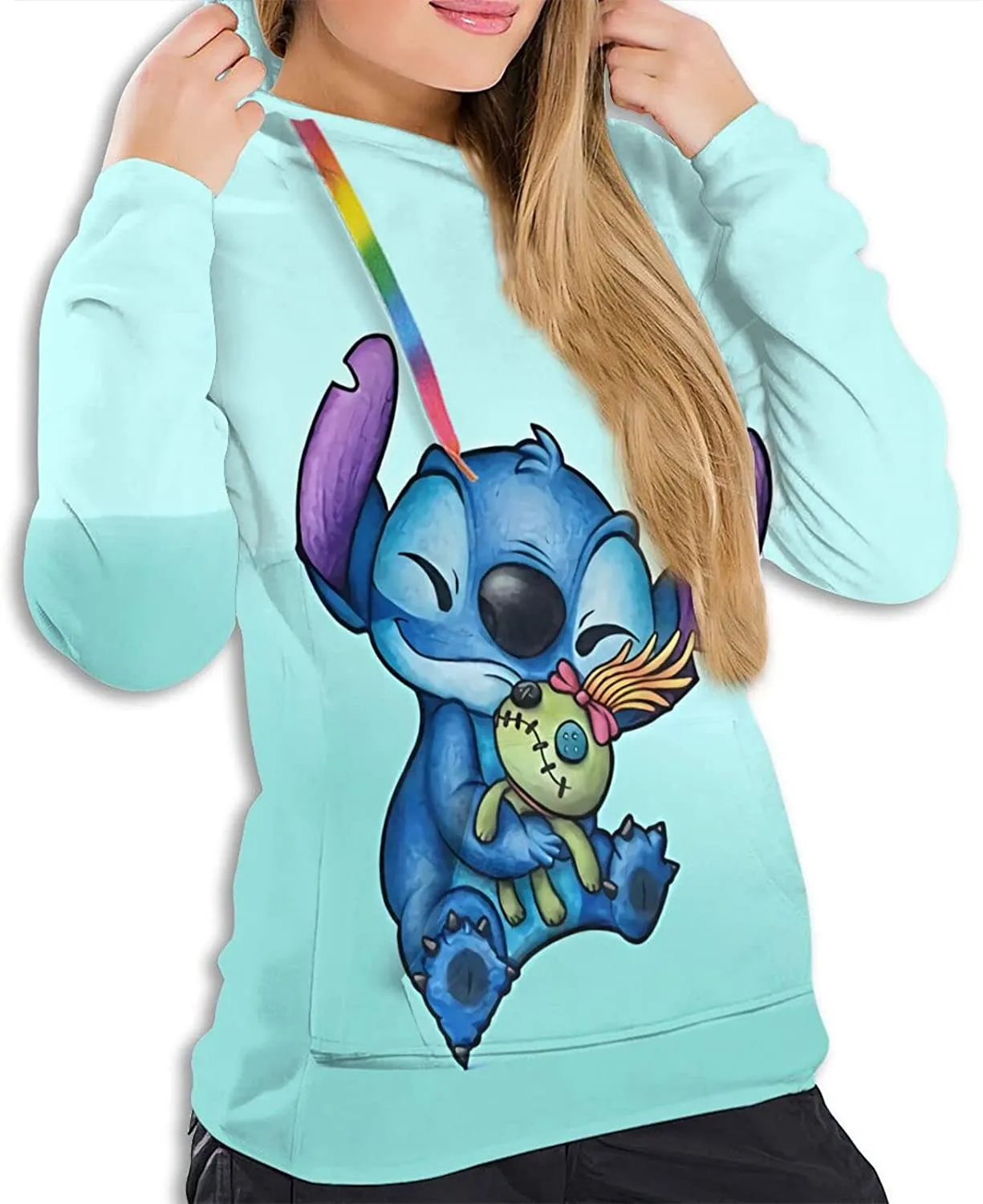 Anime Novelty Naughty lilo and Stitch Hoodie Pullover Girls Sweatshirt