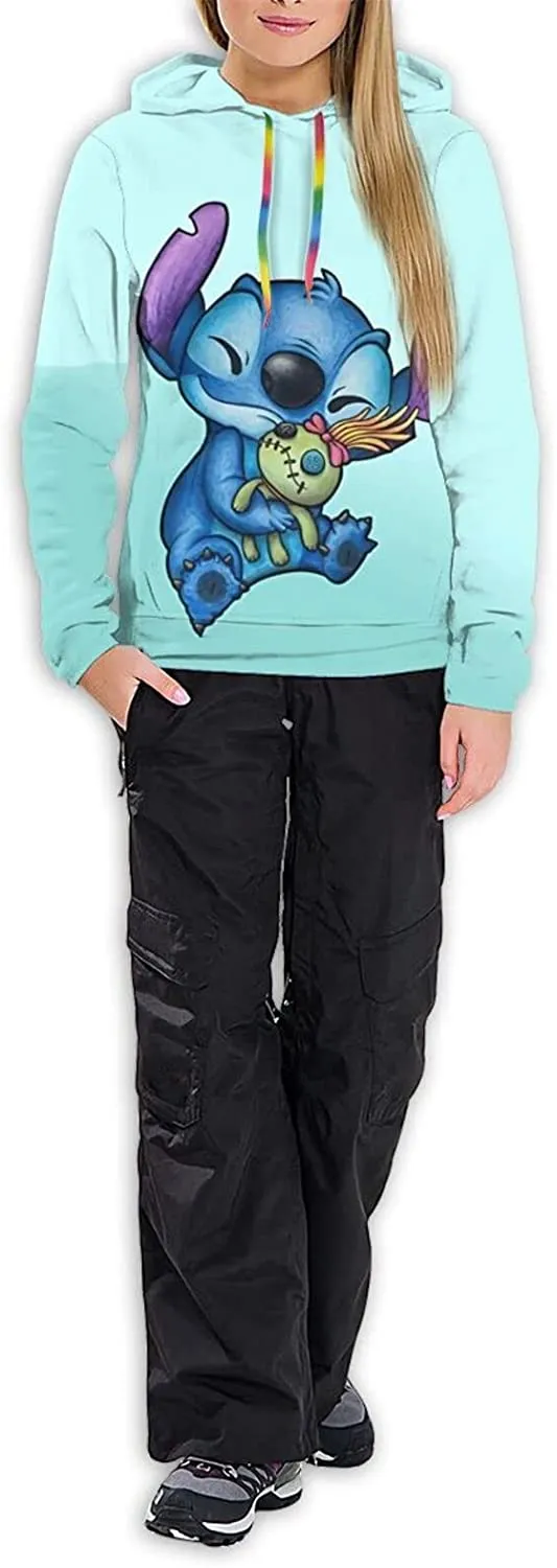 Anime Novelty Naughty lilo and Stitch Hoodie Pullover Girls Sweatshirt