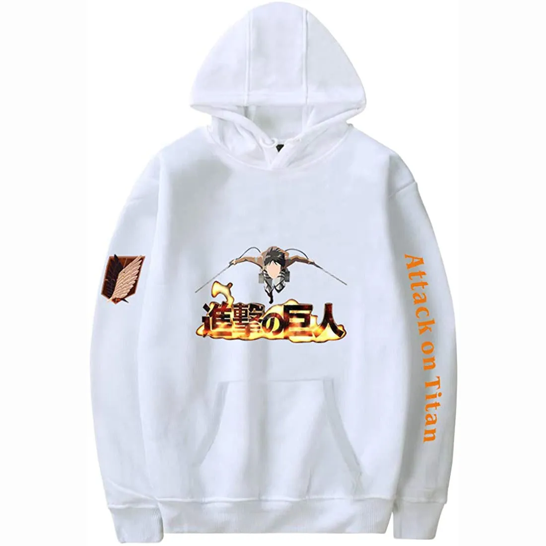 Attack on Titan Hoodie Anime Survey Corps Sweatshirt Wings of Freedom Cosplay Costume