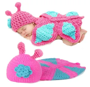 Babymoon Butterfly Designer Hat Crochet Clothing Photography Costume Baby Shower Gift