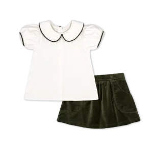 Better Together Skirt Set - Winter White Velvet, Gracious Green Velvet