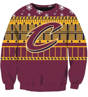 Christmas Cleveland Cavaliers Sweatshirts - Red Sweatshirt