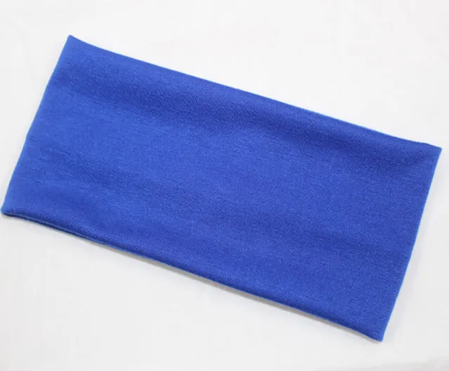 Fashion women candy color hair band sport Yoga cotton headband popular style absorb sweat wide headband for girls