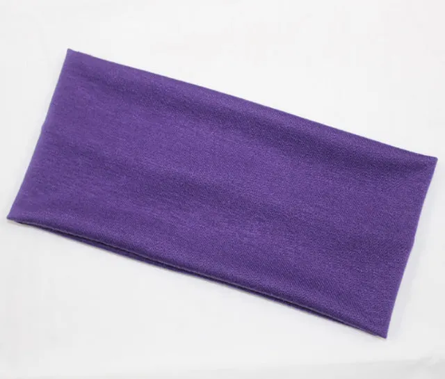 Fashion women candy color hair band sport Yoga cotton headband popular style absorb sweat wide headband for girls