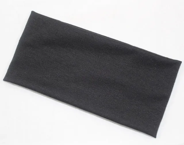 Fashion women candy color hair band sport Yoga cotton headband popular style absorb sweat wide headband for girls