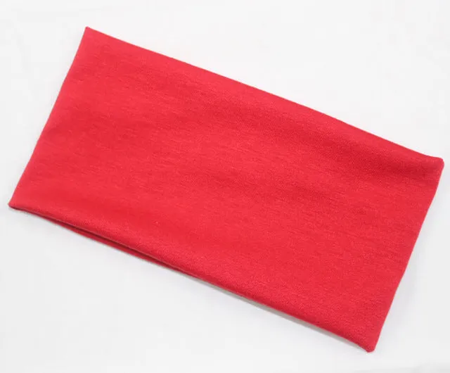 Fashion women candy color hair band sport Yoga cotton headband popular style absorb sweat wide headband for girls