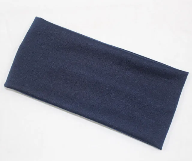 Fashion women candy color hair band sport Yoga cotton headband popular style absorb sweat wide headband for girls