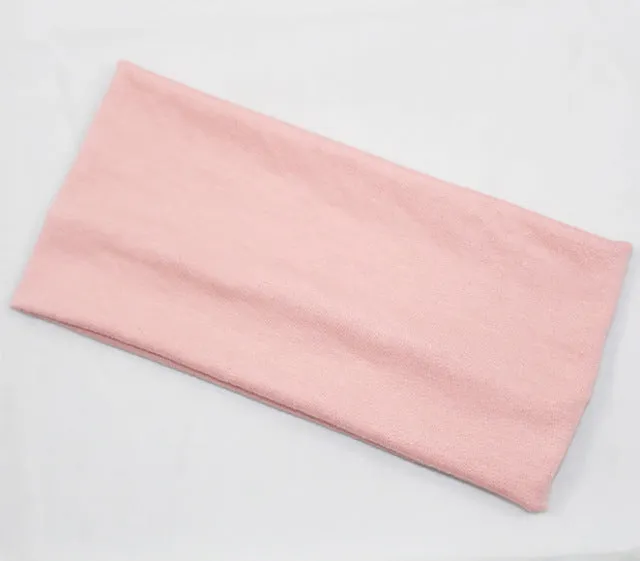 Fashion women candy color hair band sport Yoga cotton headband popular style absorb sweat wide headband for girls
