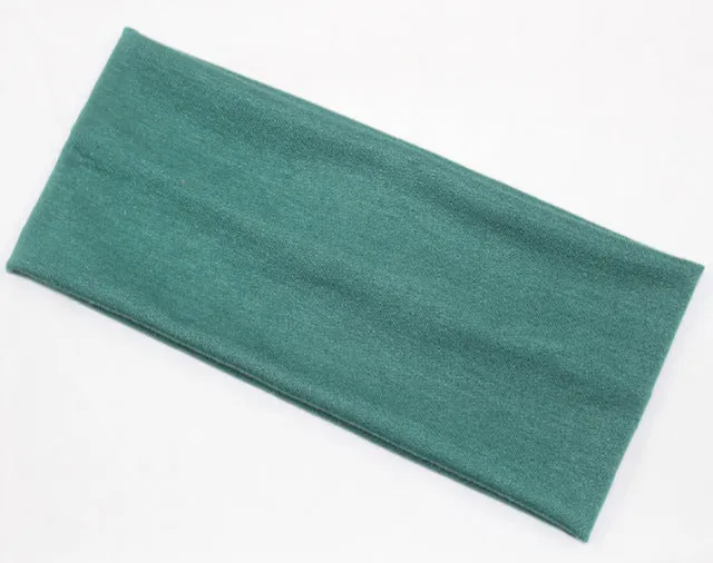 Fashion women candy color hair band sport Yoga cotton headband popular style absorb sweat wide headband for girls