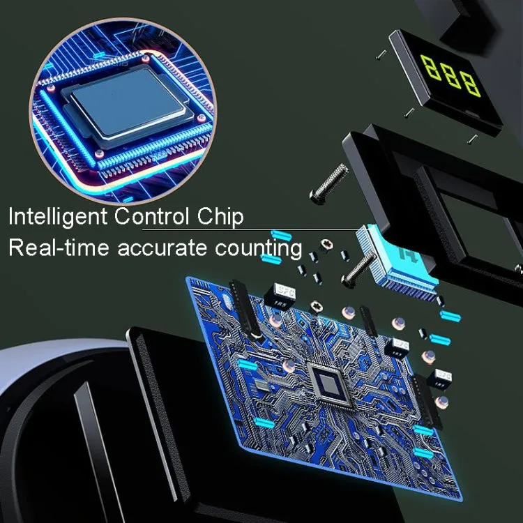 Intelligent Detachable Digital Display Counting Fitness Circle, Suitable Waist: 65-90cm Green