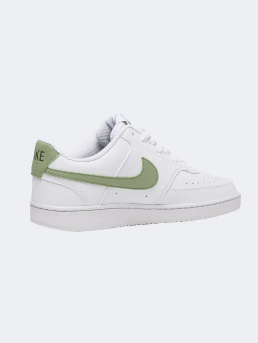 Nike Court Vision Low Men Lifestyle Shoes White/Oil Green