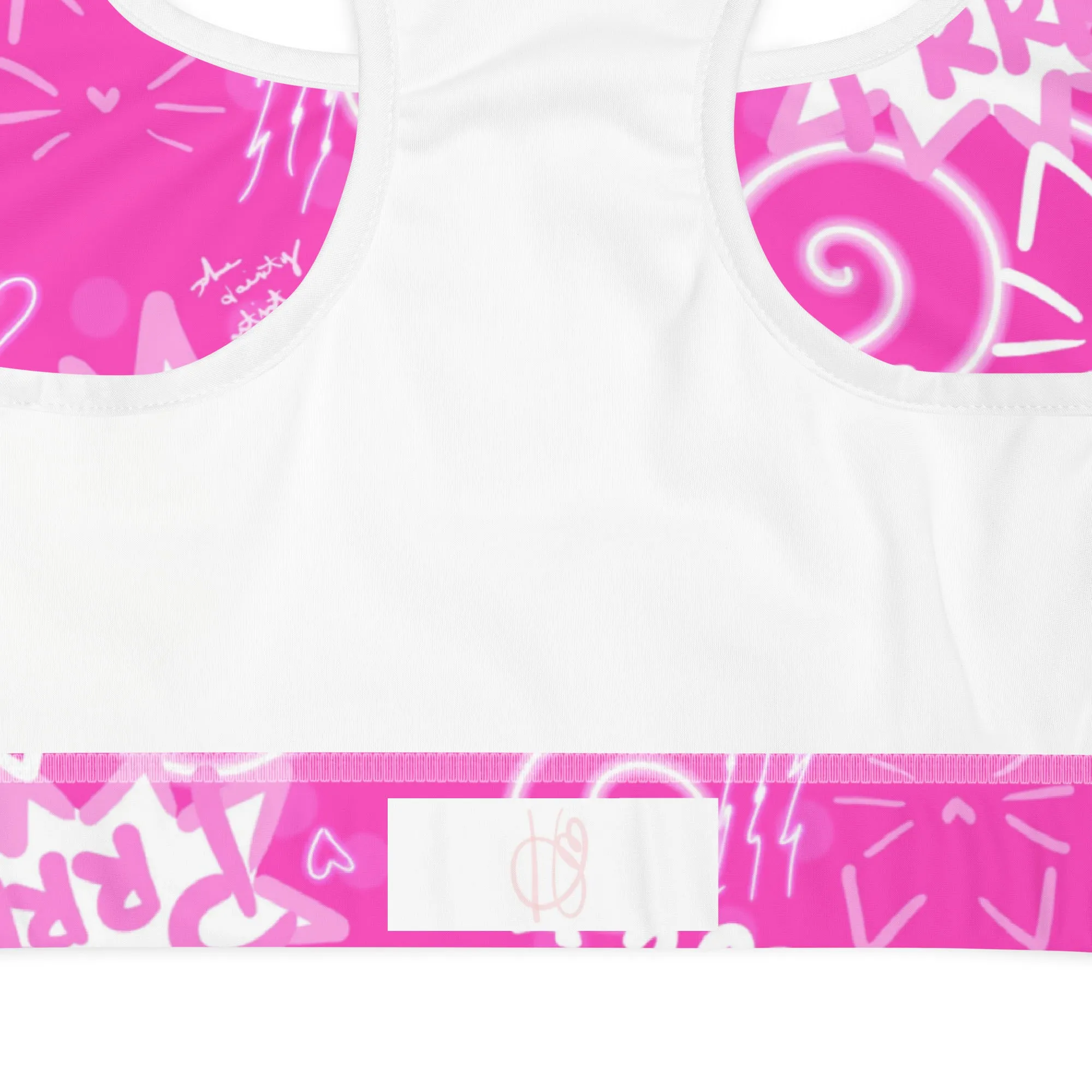 Pink Kitty Sports bra