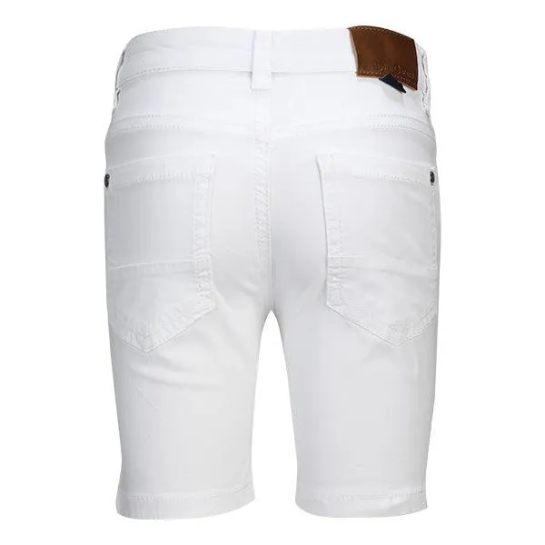 PLAIN WHITE TWILL BOYS SHORTS