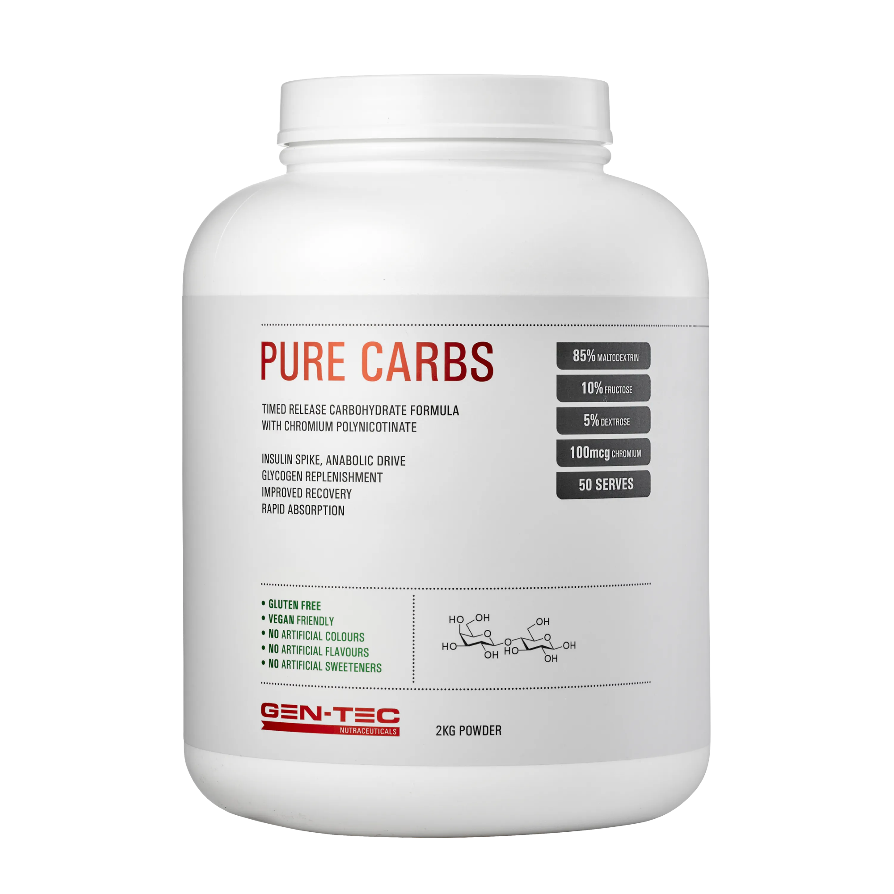 Pure Carbs Natural Timed Release Formula (Vegan)