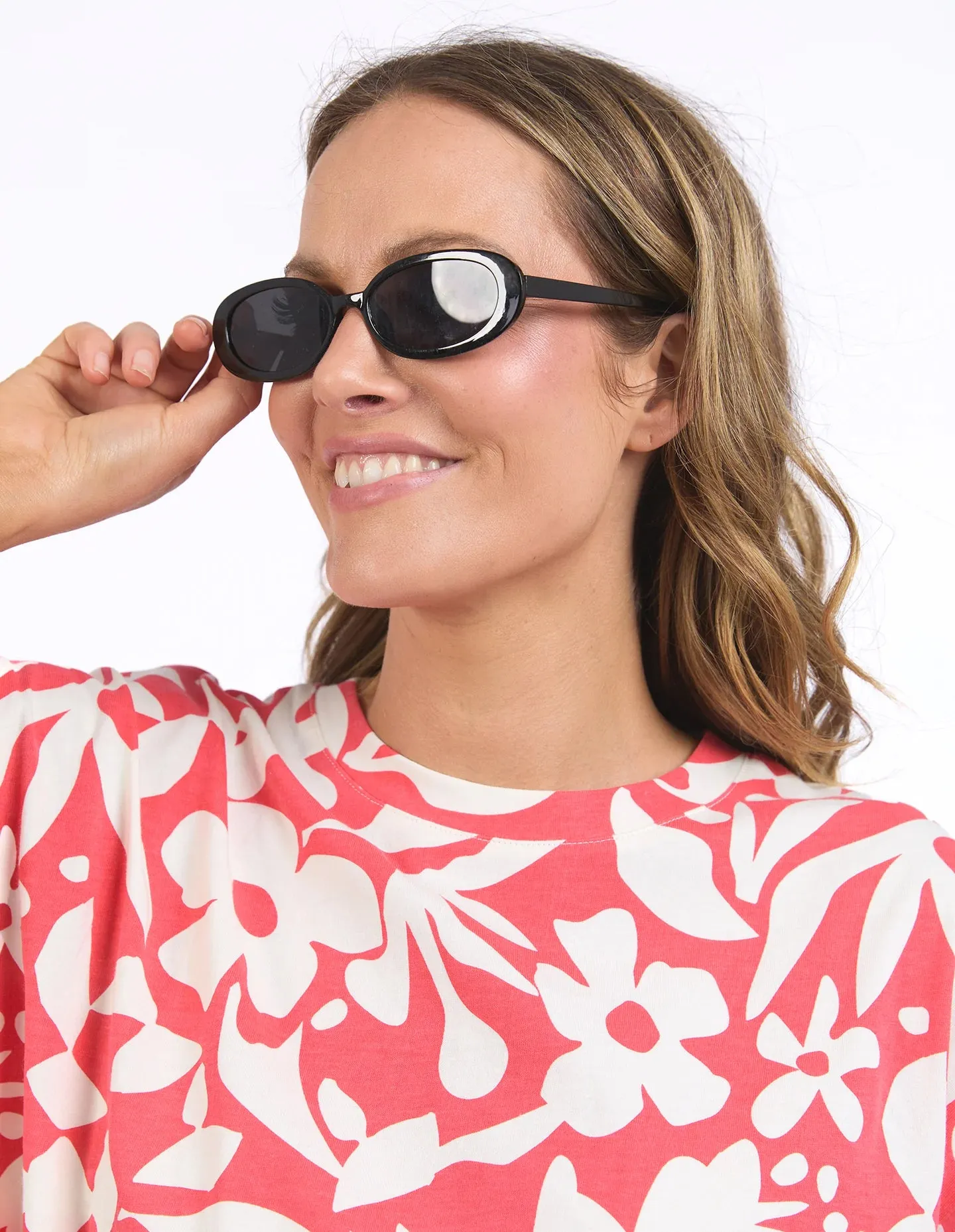 Stencil Floral Tee - Watermelon Floral