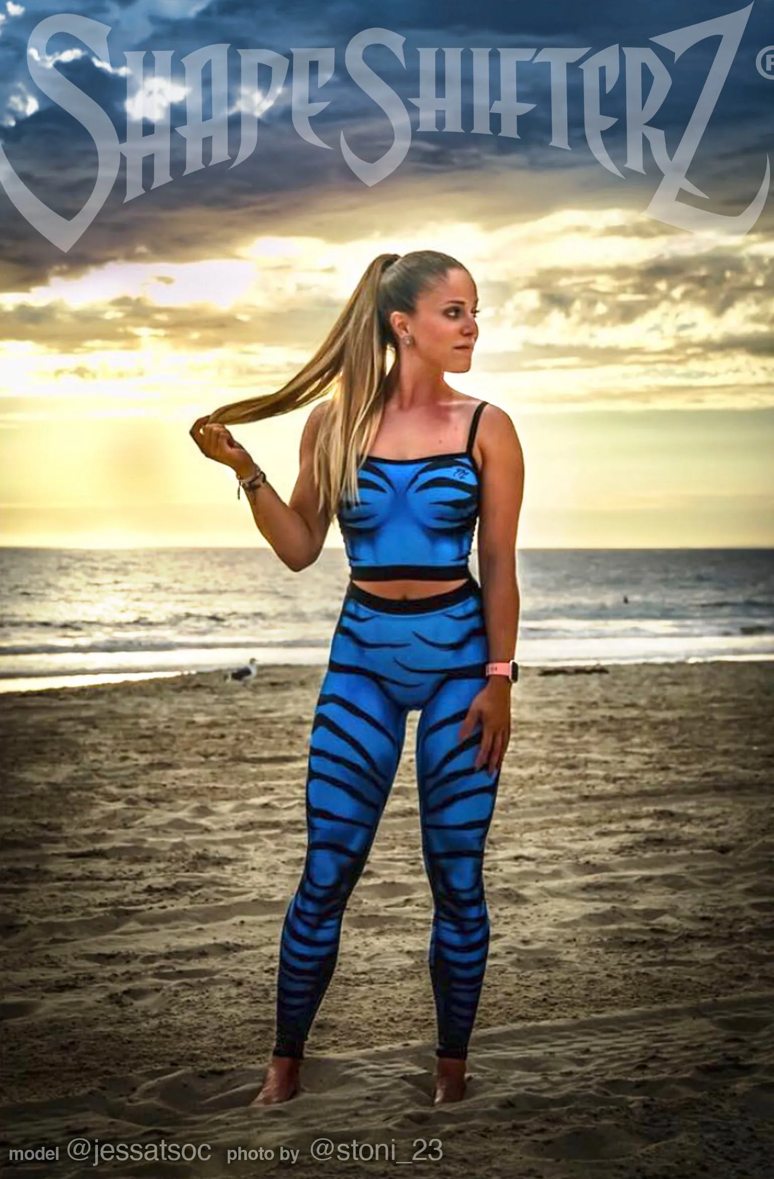 Woman's 'ZEBRA' Tank -- Too Cool Blue